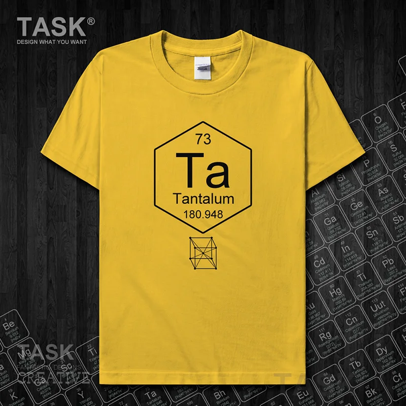 

Chemical periodic table 73 Ta Chemistry t shirt Fashion mens new Tops t-shirt Short sleeve clothes summer fans fitness cotton