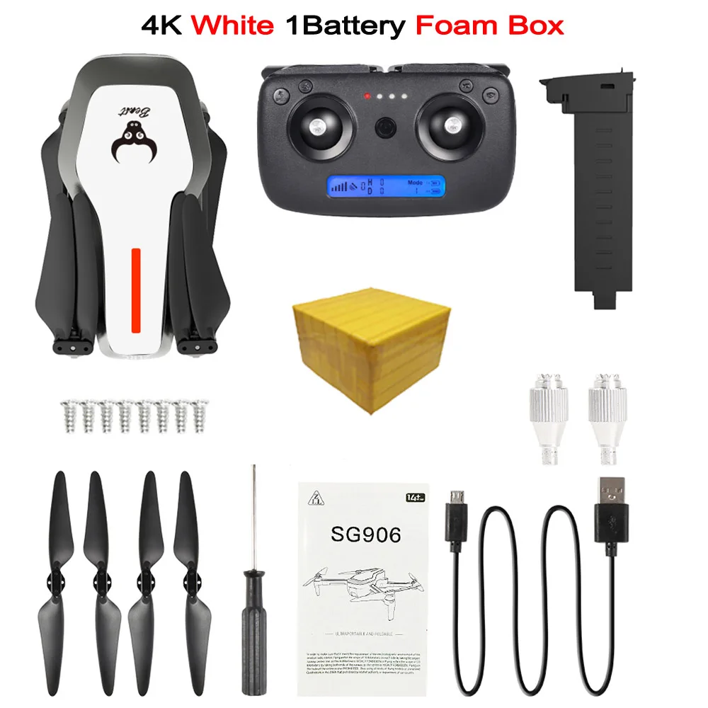 LAUMOX SG906 gps Дрон 5G wifi FPV Бесщеточный беспилотник selife с камерой 4K Дрон HD RC Квадрокоптер складной Дрон VS XS816 F11 Дрон - Цвет: 4K 1BAT FB W