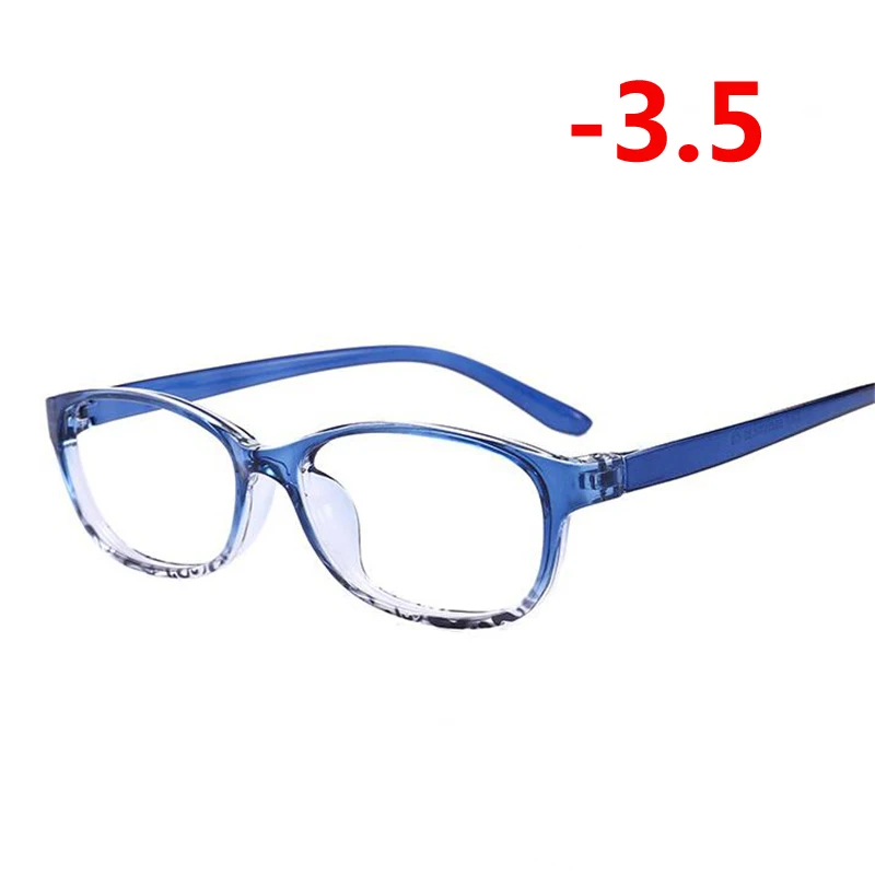 Myopia 350 TR90 квадратный готовой близорукость очки Для женщин Для мужчин с коротким прицел глаз очки красная рамка Близорукость очки-1,0-1,5-2,0-2,5-3-3,5-4,0 - Цвет оправы: Myopia 350