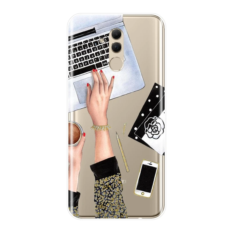 ТПУ чехол для телефона huawei mate 9 10 20 Lite Girl Boss Pink women Ladies Silicone мягкая задняя крышка для huawei mate 7 8 9 10 20 Pro