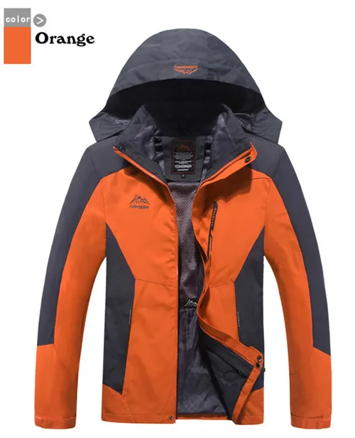 orange Большие размеры L~ 6XL, 7XL, 8XL, верхняя одежда, водонепроницаемое ветрозащитное дышащее теплое зимнее пальто, Мужская парка 2 в 1, лыжная куртка, Мужская одежда - Цвет: orange
