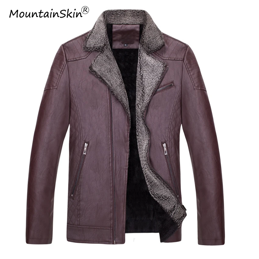 Mountainskin 2020 Мужские Зимние Куртки из искусственной кожи теплое плотное Мужское