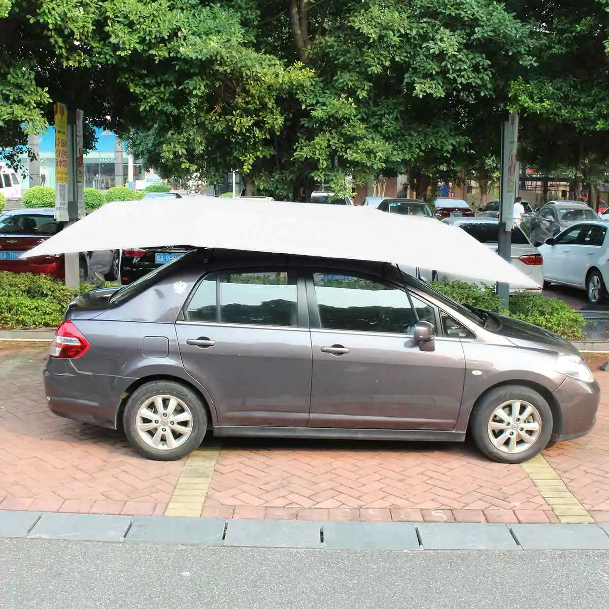 Navy 400x210 см автомобильный зонтик зонт тент крыша крышка Анти-УФ Горячая защита Открытый протектор солнцезащитный козырек лето - Название цвета: Navy