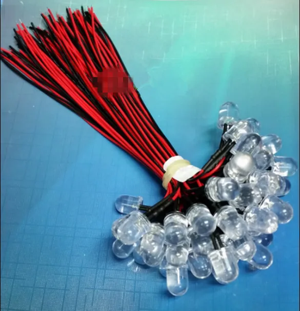 12 В с линией светоизлучающих трубок 10 мм белые волосы синие светоизлучающие