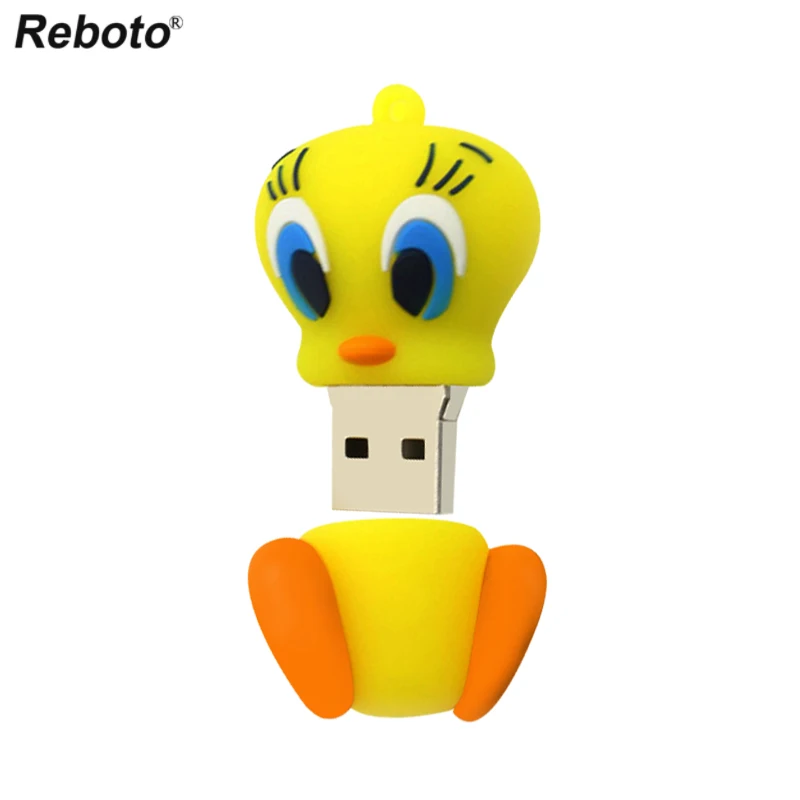 USB флеш накопитель Reboto Daffy Duck 2 0 64 ГБ 32 16 8 4 Гб милый с животными мини флешка