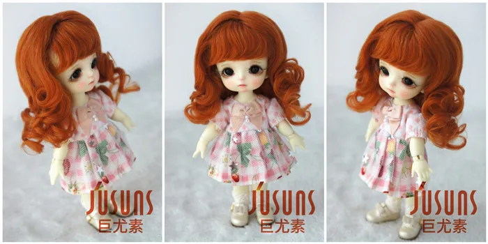 D20313 1/8 BJD мохер парик красивые вьющиеся кукольные Волосы Принцесса длинные вьющиеся парики 5-6 дюймов кукла аксессуары