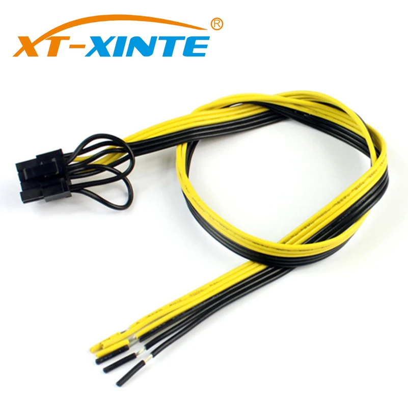 XT XINTE 60 см 18AWG PCI E 8pin кабель питания 6 + 2pin PC графика видео карты кабели линии DIY