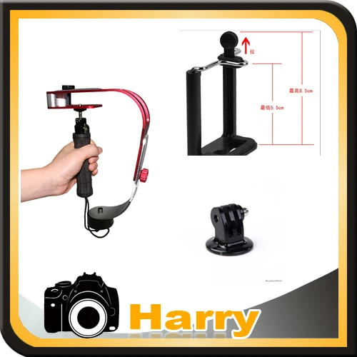 Ручной Стабилизатор для видеокамеры адаптер телефона держатель iPhone и ne Samsung Gopro