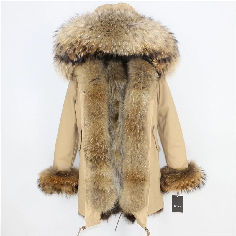 Бренд 2019 зимняя женская куртка длинная парка шуба из натурального Лисьего меха