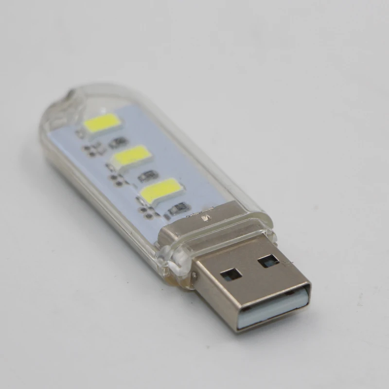 USB 5 В светодиодный ночник 3 светодиода 8 светодиодов SMD5730 чип белый/теплый белый
