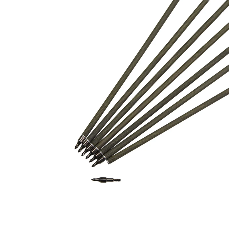 6/12pcs 30inch Archery Carbon Arrow Pure Spine 350 4inch Turkey Feathers Compound/Recurve Bow Shooting Accessories | Спорт и