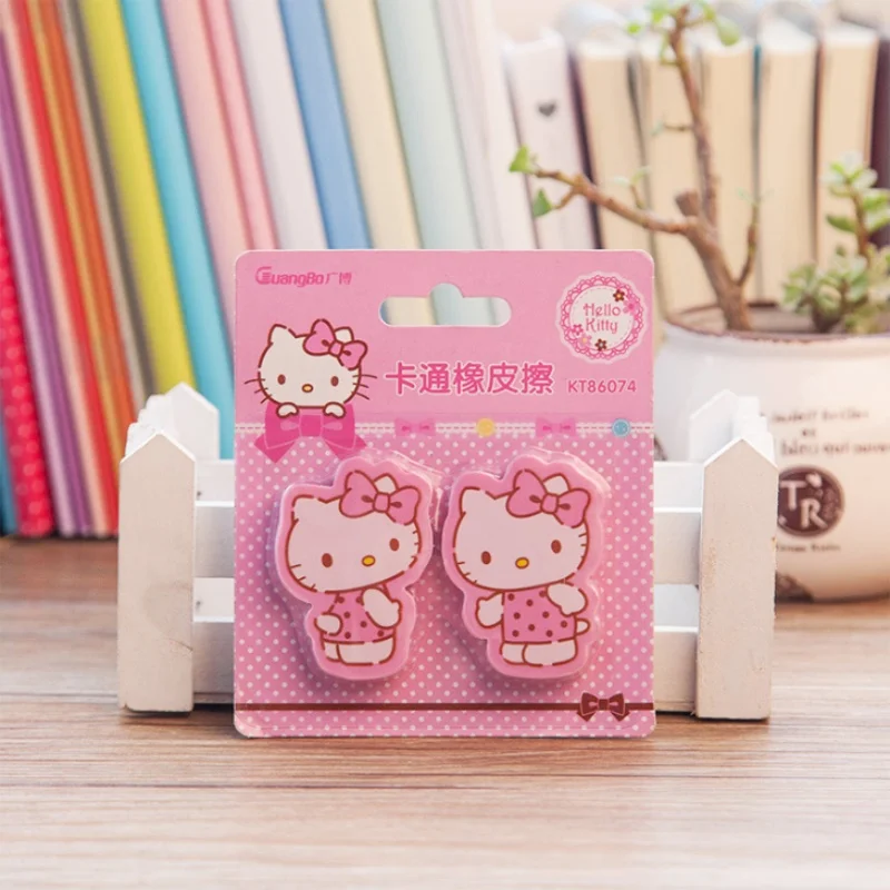TOPSTHINK канцелярские товары hello kitty карандаш ластик школьный поставщик стирательная резинка для девочек креативный милый ластик - Цвет: Розовый