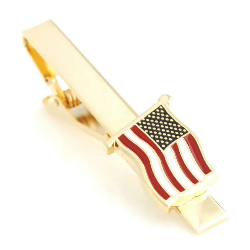 YHT-122 новые Зажимы для галстука в долларах США зажим с американским флагом |