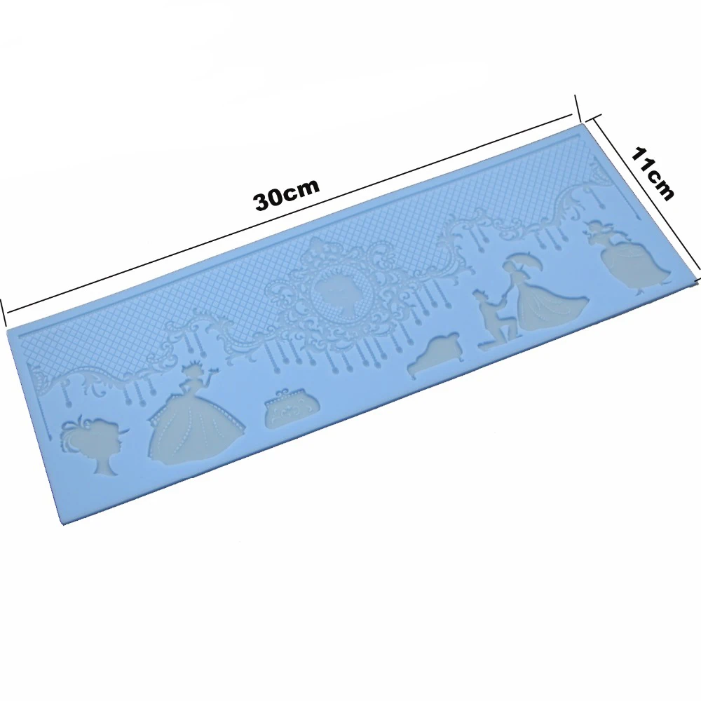 Свадебное украшение кружевной коврик помадка красивые силиконовые инструменты