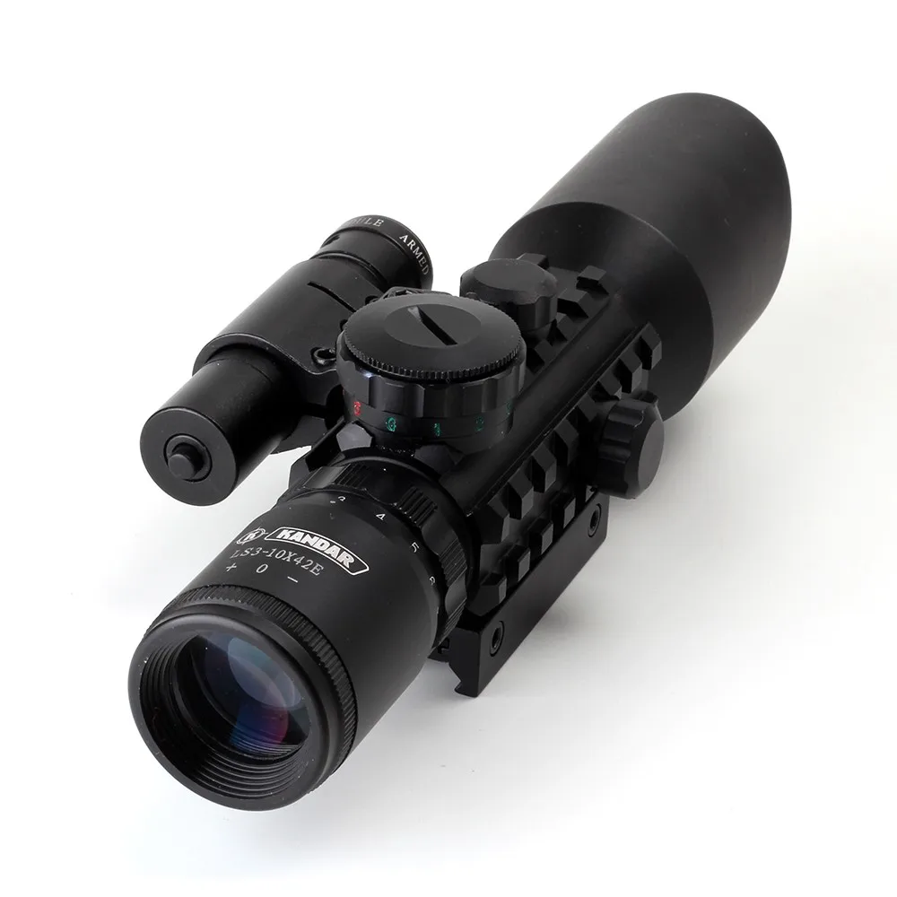 KANDAR M9 3 10x42 Tri Rail тактический оптический прицел красный зеленый свет мил точка