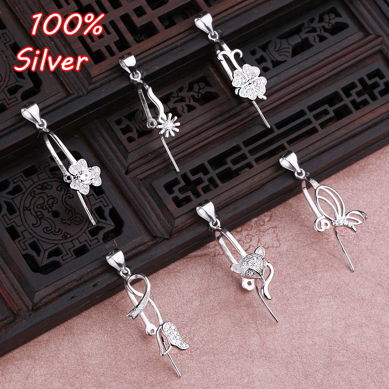 S925 Sterling Silver Necklace Pendant Buddha Buckle Melon Buckle Pendant Clip Clip Buckle Jade Honey Wax Button Jewelry Making
