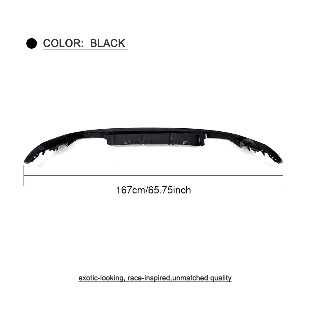 Black PP Rear bumper lip spoiler diffuser For Volkswagen VW Golf 7 7.5 MK7 standard And GTI 2017 2018 Four Outlet|Амортизаторы| |