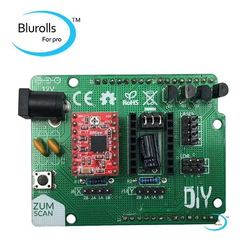Blurolls Ciclop 3D плата сканера Плата расширения ZUM драйвера DIY с A4988 аксессуарами|ciclop