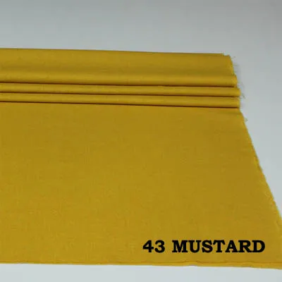 43 mustard Хлопок/лен ткани темно-красный фиолетовый оливковый зеленый коричневый верблюд сплошной цвет для DIY Декор Одежда Платье подушки ручной работы Текстиль - Цвет: 43 mustard