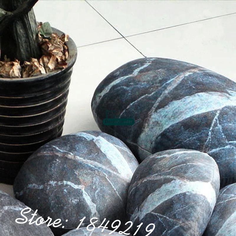Dorimytrader 6 Pcs Fashion New Emulational Neptune Stone Pillow Room Decoration Plush Soft Giant Shape Cushion Toy DY61077 | Игрушки и