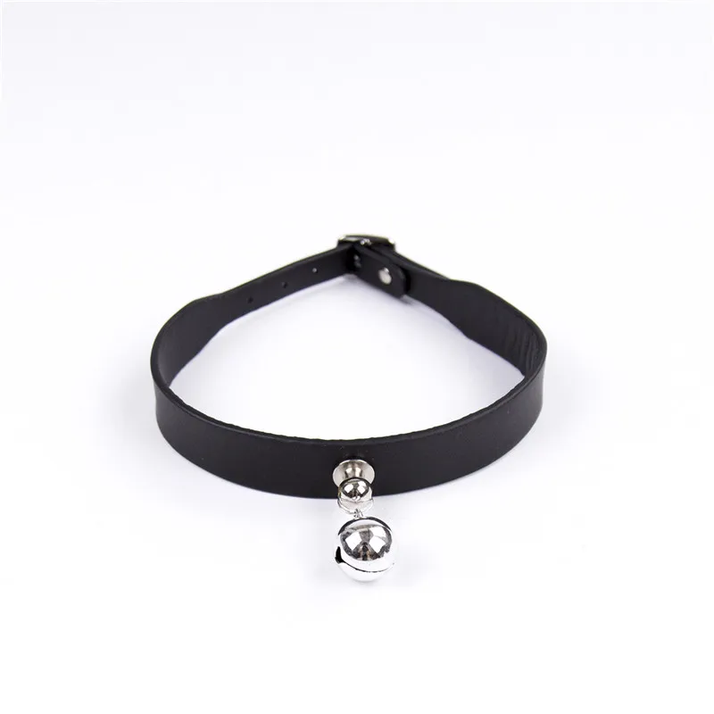 Секс игрушки сексуальный кожаный воротник с пряжкой иглой кольца колокольчики в