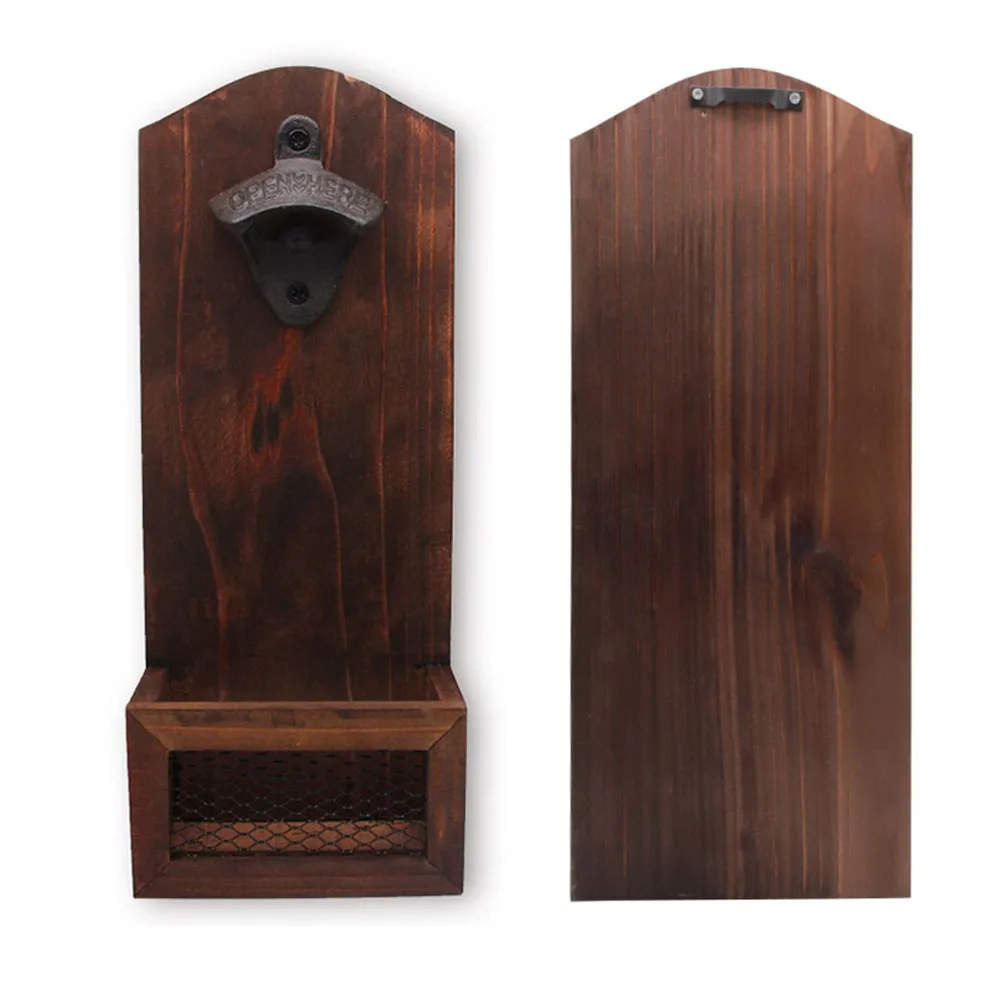 

Vintage Wall Mounted Wood Bottle Openers Retro Beer Wall Bottle Opener