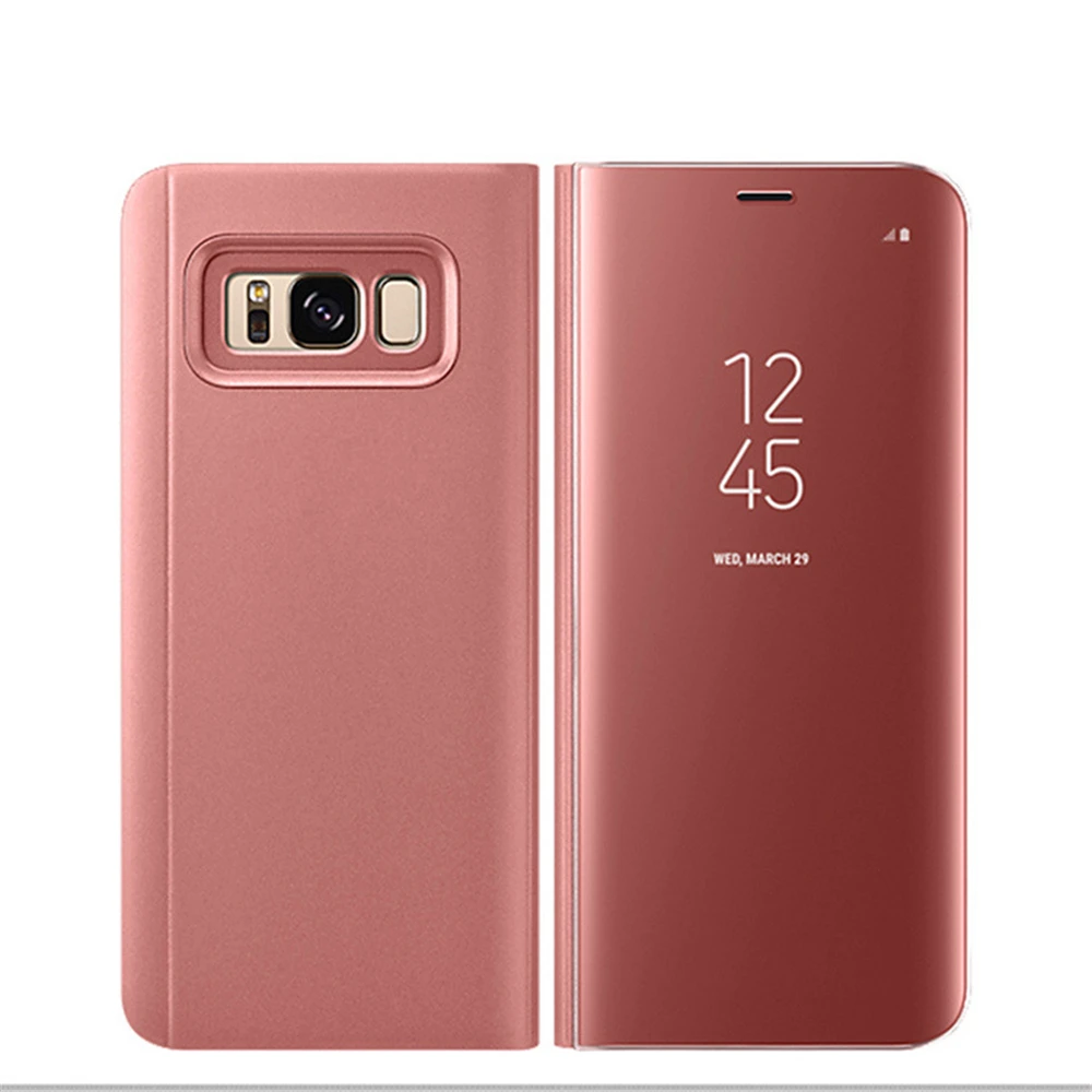Для samsung S8 Дело Грязезащищенная чехол для Galaxy Note 8 плюс кожа Смарт сна Clear вид