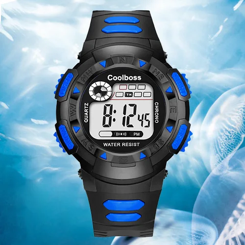 Светодиодные цифровые спортивные детские часы для студентов мальчиков и девочек