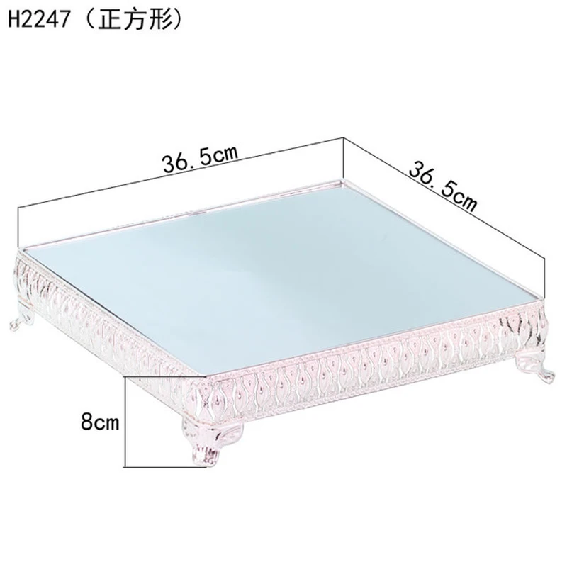 Европейский Серебряный десертный столик для торта металлическая тарелка с