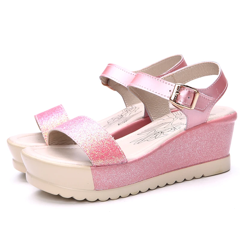 2016 женщины нью-летняя сандалии Студент обувь Женская мода летом все крюк и