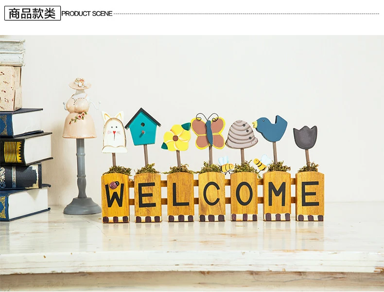 Бесплатная доставка добро пожаловать дверная табличка Long-39cm большой модный