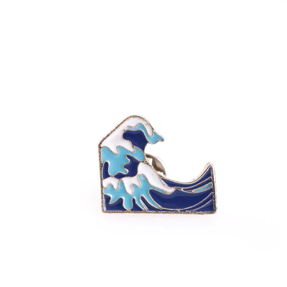 Волны брошка мультфильм булавки Детская Кнопка значок для детей друзей
