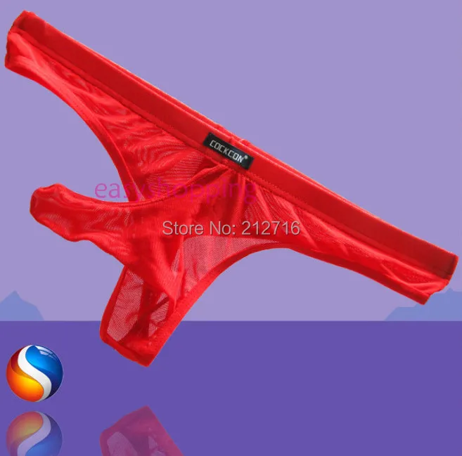 Бесплатная Доставка Mix-Цвета Для мужчин супер пикантная Удобная сетка стринги