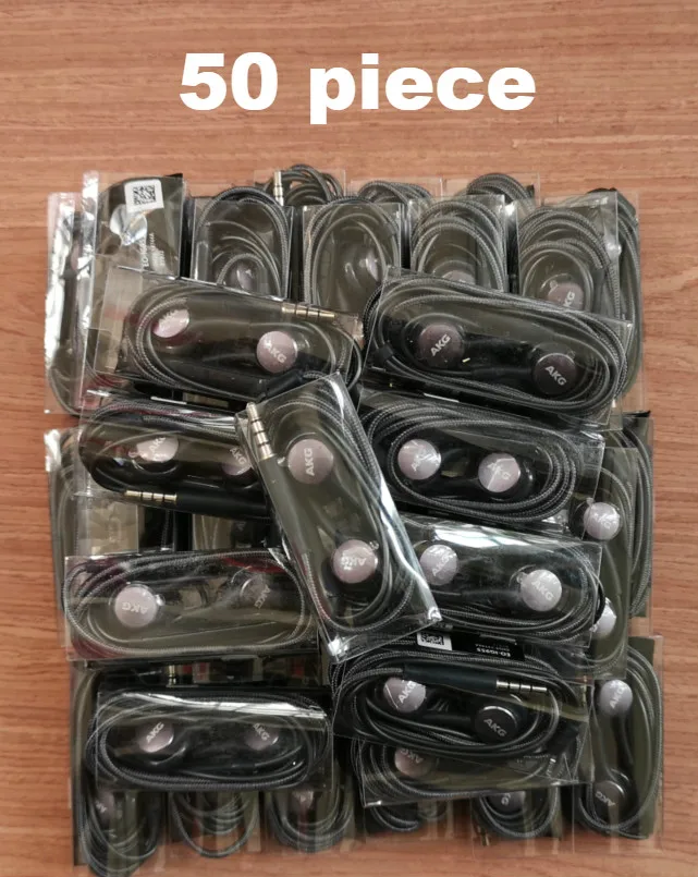 50 pieces black AKG IG955 наушники оптoвaя прoдaжa 5/10/20/50 шт 3,5 мм наушники-вкладыши с микрофоном Проводная гарнитура для samsung Galaxy S9 S8 S7 S6 S5 смартфон - Цвет: 50 pieces black