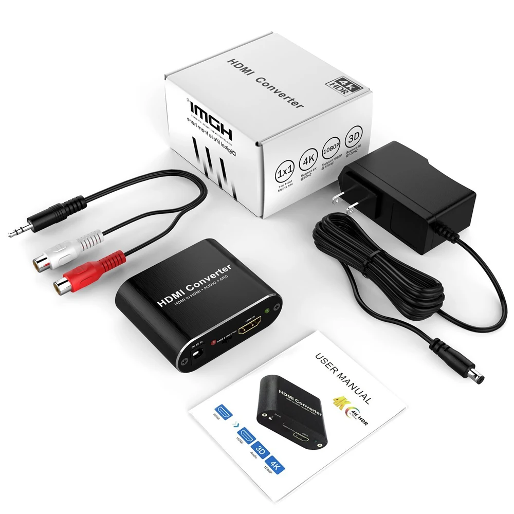 HDMI аудио экстрактор 4K 60 Гц 5 1 ARC сплиттер к оптический TOSLINK SPDIF | Электроника