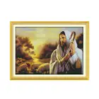 Набор вышитых крестиков из серии спаситель, Иисус-пастырь, большая гостиная, хлопковая ткань, декоративная живопись
