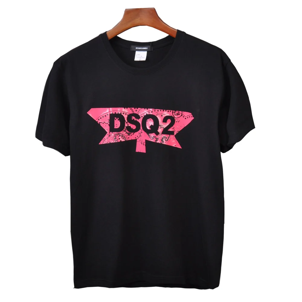 DSQICOND2 DSQ2 Летние повседневные футболки с буквенным принтом, мужские хлопковые футболки с коротким рукавом и сетчатыми бейсболками, бейсболки, кепки для Пап