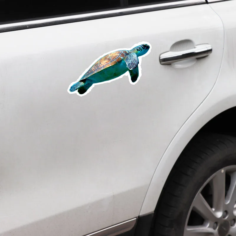 

YJZT 17.5CM*7.7CM Personality Swimming Marine Organism PVC Car Sticker Decal Reflective Graphical 5-0320