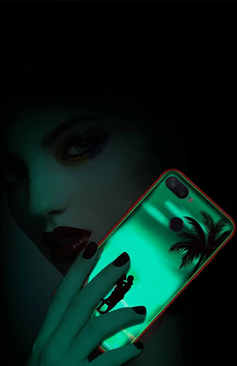 Модные Lu mi nous закаленное Стекло Крышка для Xiaomi 8 Lite A2 ночной Светильник