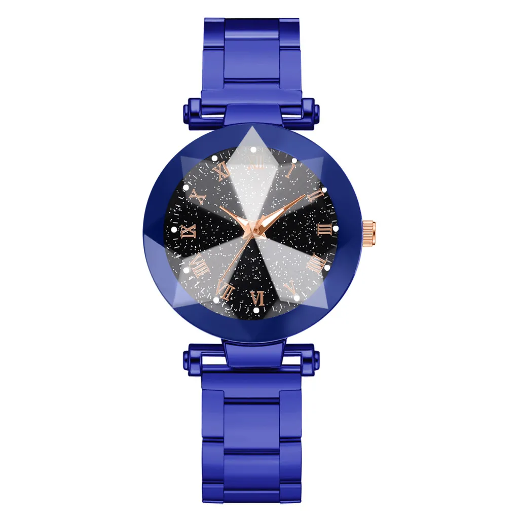 Susenstone крутые многоугольные Модные Простые кварцевые часы с циферблатом Raise Star Sky