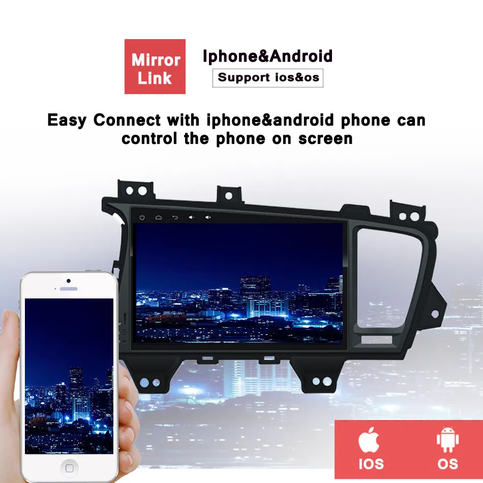 Автомобильный DVD-плеер с GPS-навигацией 4 Гб ОЗУ android 10 для KIA Optima K5 2011-2015