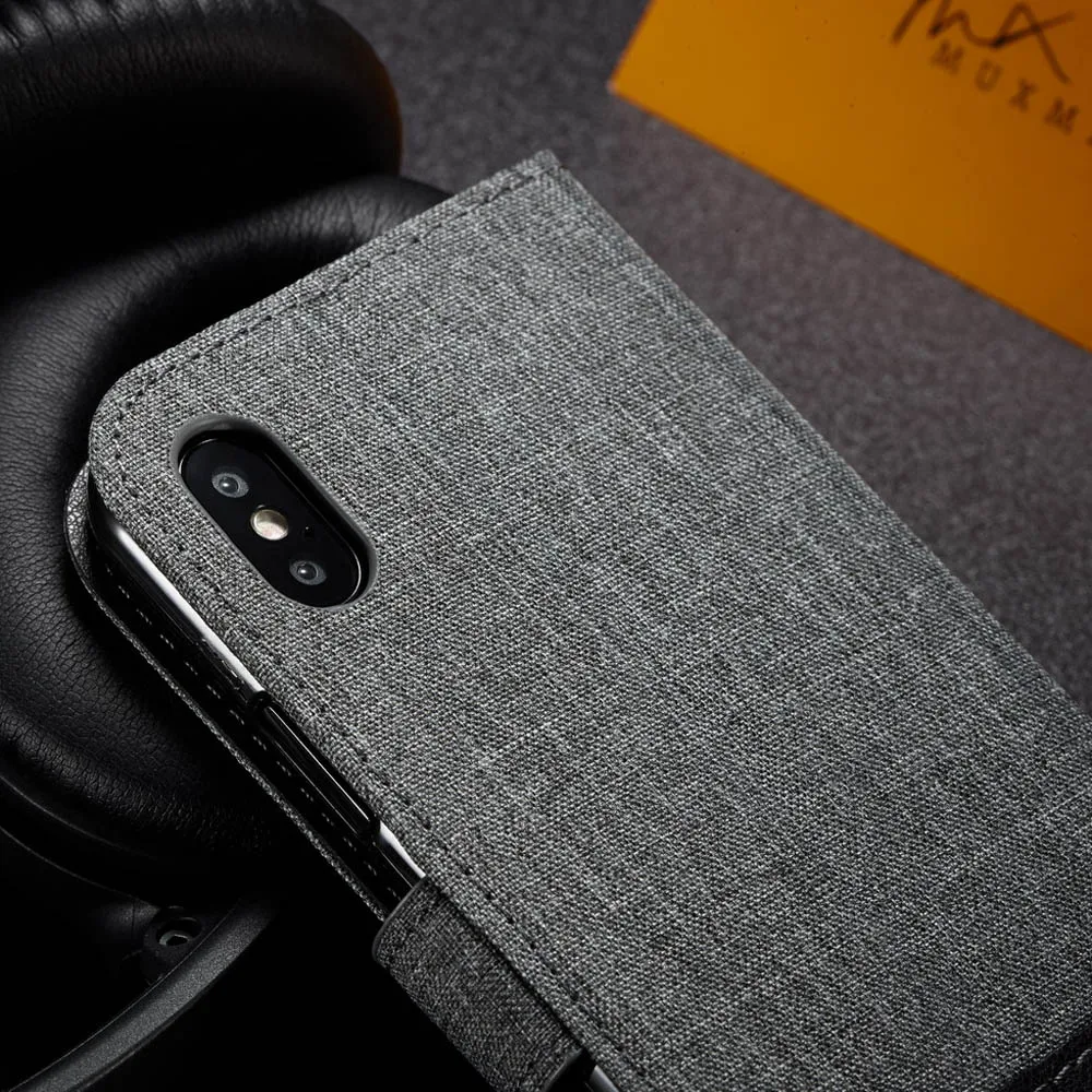 Case For iPhone 11 Pro 7 8 6 6S Plus Canvas PU Leather Wallet X XS XR Max 5 5s SE Stand Flip Phone Cover | Мобильные телефоны и