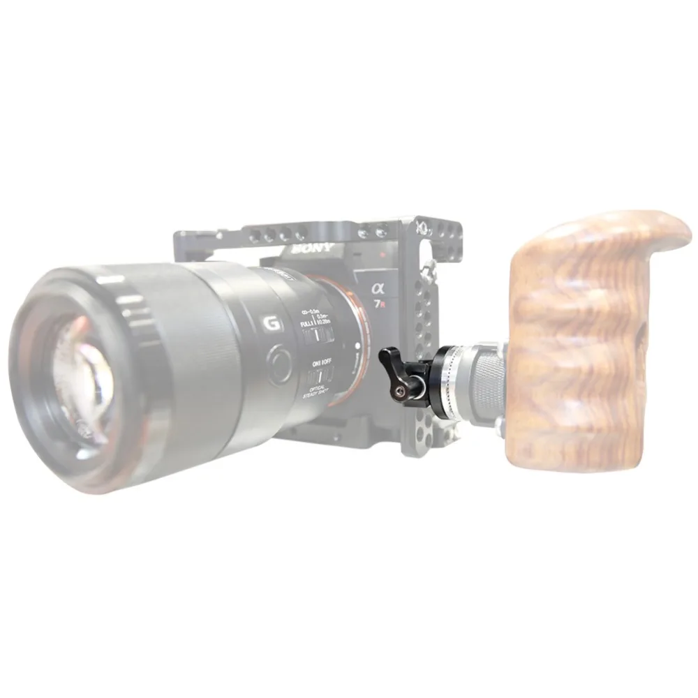 NICEYRIG Nato Rail Clamp Arri адаптер-розетка NATO быстросъемный зажим для камеры DSLR плечевая установка для камеры деревянная ручка