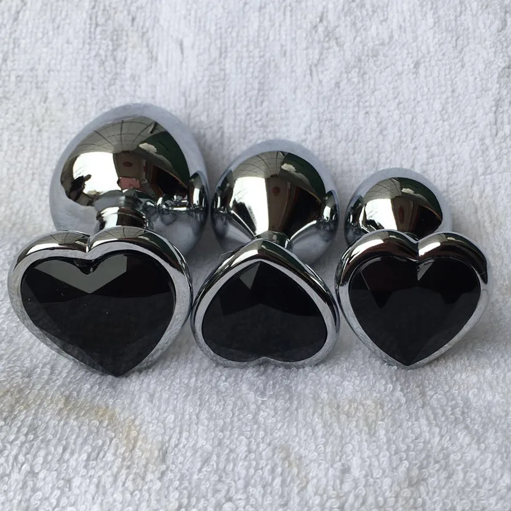 plug anal metal Aluminum alloy sex toys Crystal Silver Colour Metal Backyard Stainless Steel Plug Anal Hitchf W328 |