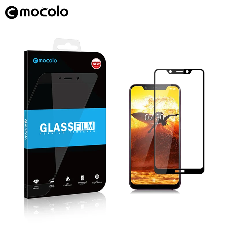 Для Nokia X7 Экран протектор Mocolo для Nokia X7 полное покрытие с уровнем твердости 9 H Стекло пленка для Nokia обработана на X7 закаленное Стекло Экран протектор