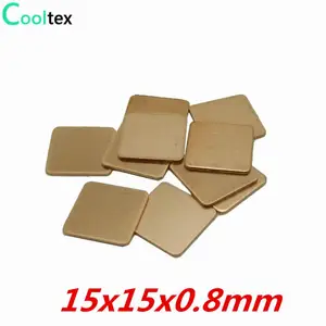 20 шт.лот 15x15x0,8 мм сделай сам, медный радиатор, термопрокладка, теплоотвод, лист для ноутбука, GPU, ЦПУ, VGA, чип ОЗУ, охлаждение кулера