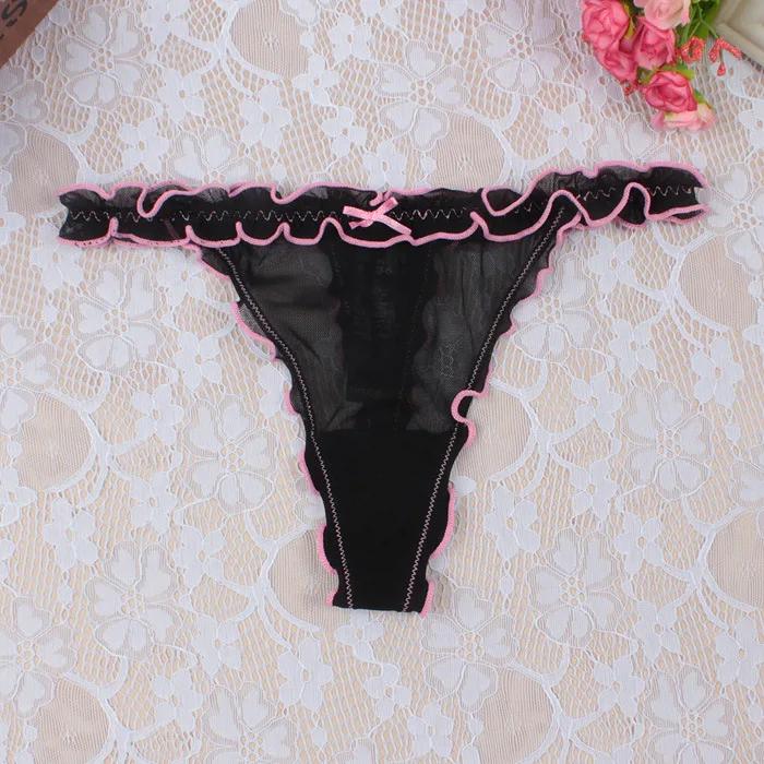 5 шт. женские прозрачные трусики стринги с мультяшным принтом|panties mix|transparent pantieswomen