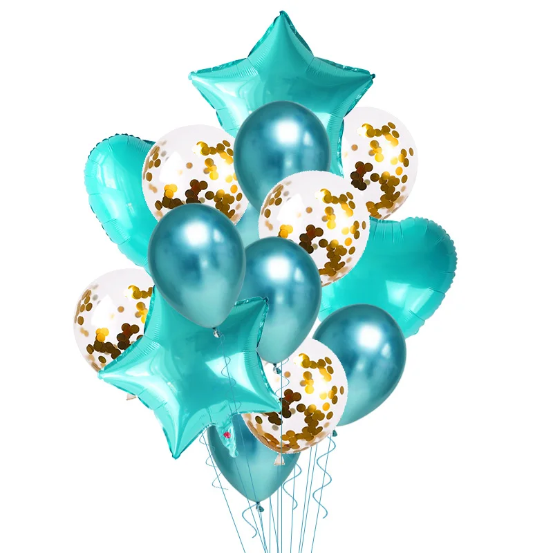 14 шт мульти воздушный шар &quotКонфетти&quot Happy День рождения воздушные шары из