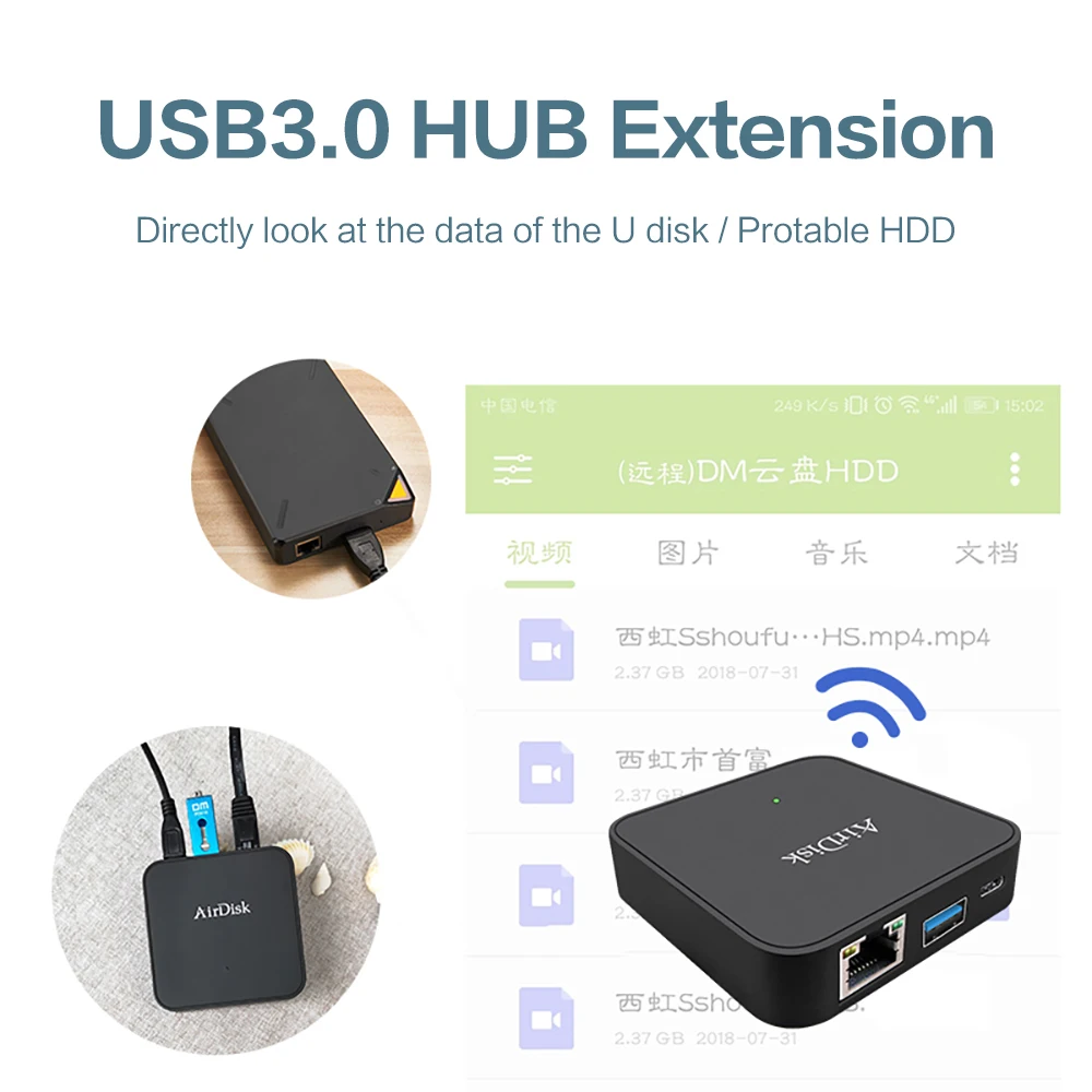 Airdisk Q2 мобильный сетевой жесткий диск USB3.0 2 5 &quotДомашняя умная сеть Облачное