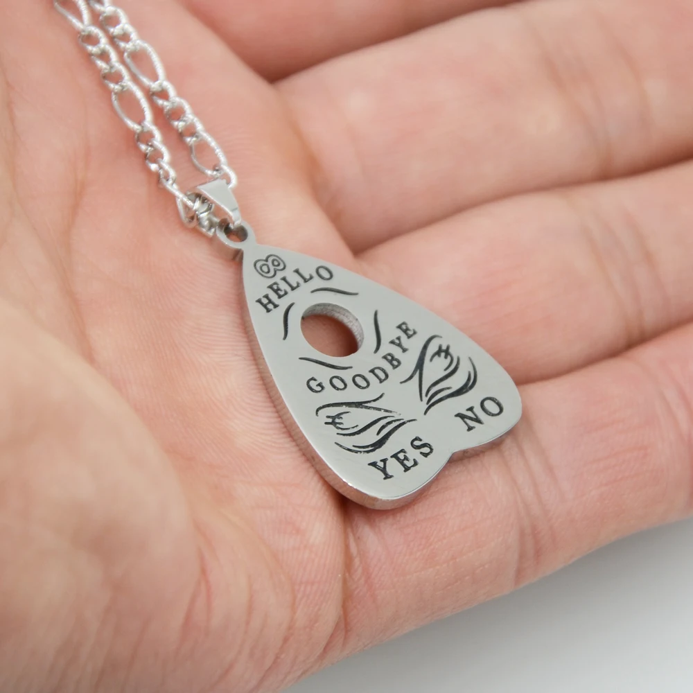 5 шт. ожерелье с надписью ouija в форме сердца из нержавеющей стали с 2" цепочкой в стиле панк очаровательное ювелирное изделие модное Стильное ожерелье цепочка